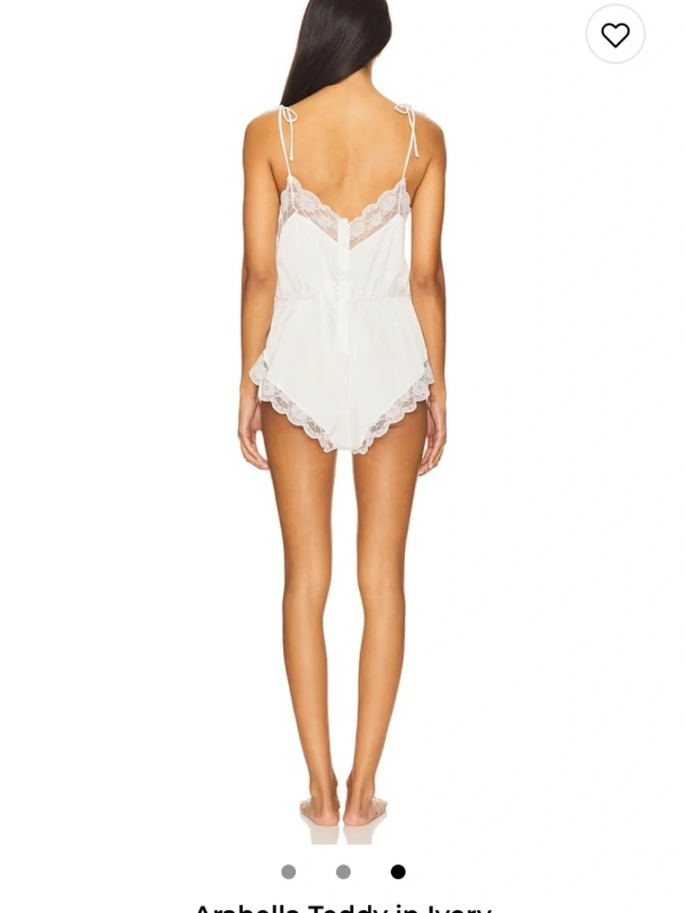 Ivory Lace-Trim Teddy Romper